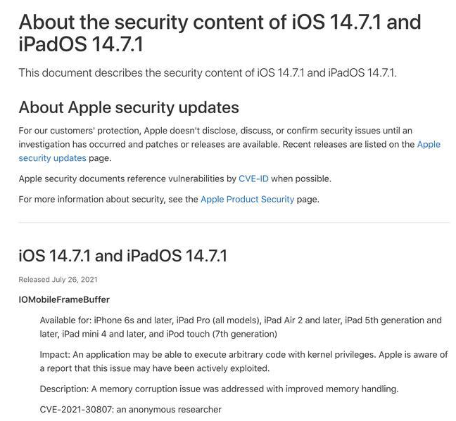 昌图苹果手机维修分享iOS 14.7.1 正式版更新内容及升级方法 
